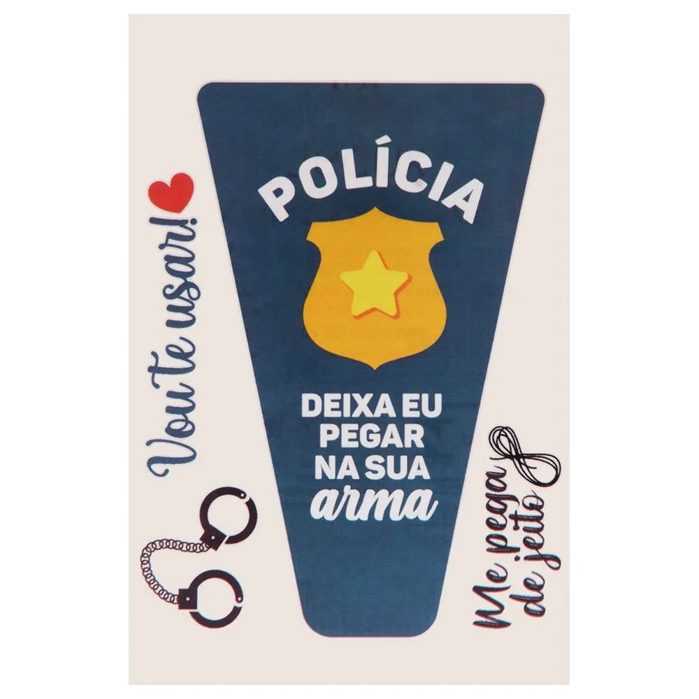 Polícia Tatuagem Temporária 10 x 14cm