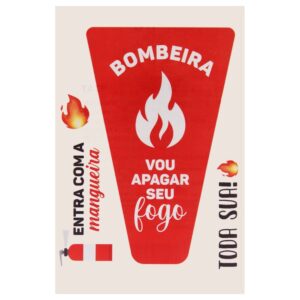 Bombeira Tatuagem Temporária 10 X 14Cm