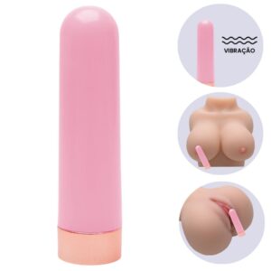 Bullet -Cápsula Vibratória lisa com 10 intensidades (117) ROSA