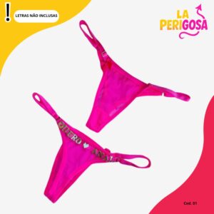 Calcinha tule personalizável (S21) pink