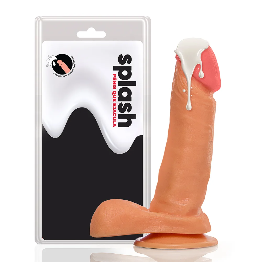 Splash - Pênis que Ejacula 16,5x4cm com Escroto