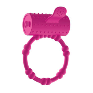 Anel Peniano com Estimulador Língua e com Cápsula Vibratória (001) rosa
