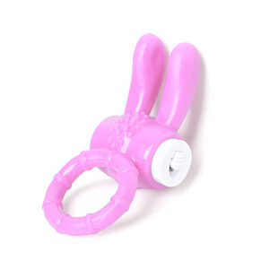 Anel peniano com vibro e estimulador de clitóris rabbit - rosa
