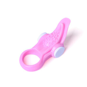 Anel peniano com estimulador de clitoris e testículos (AN004) rosa