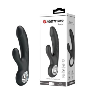 Vibrador Recarregável com Detalhe de Glande e Estimulador Clitoriano – 7 Modos e 5 Intensidades