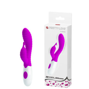 Vibrador Ponto G com Relevo Escalonado e Estimulador Clitoriano – 30 Modos de Vibração
