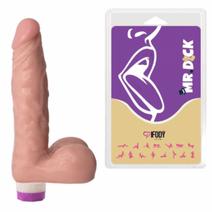 O Roboticista – 21,3x4,7cm Ø com Vibro | Mr. Dick | Realístico Reto com Veias, Glande Definida e Escroto