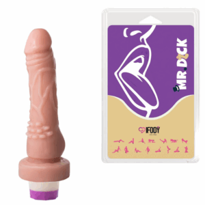 Operador de Prensa – 20x4,5cm Ø com Vibro e Texturas Estimulantes | Mr. Dick | Glande e Veias Definidas + Base com Saliências