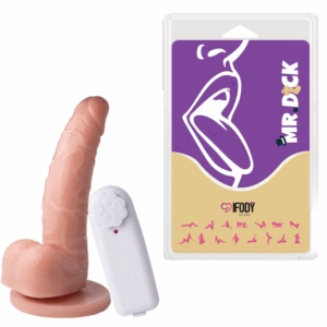 Mr. Dick Perito – 14x3,5cm com Vibração Variável e Controle com Fio