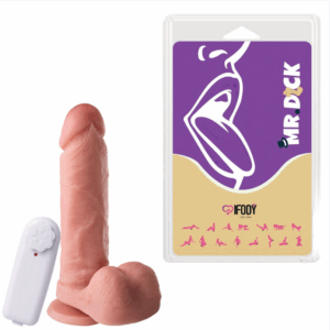 Pênis com Vibrador e Ventosa 19 cm × 4,4 cm com Escroto – Mr. Dick