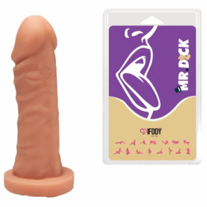 Pênis Duplo Maciço com Ventosa e Vibro 15 x 3,6 cm / 9 x 2,2 cm – Mr. Dick