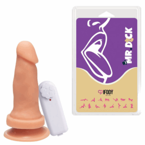 Pênis Maciço com Ventosa e Vibro 11,5 x 4 cm – Mr. Dick