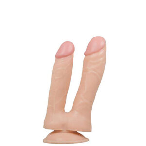 Pênis Realístico Duplo com Ventosa 19,17×3,3,5 cm  (DI-040)