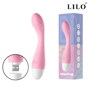 Mini Vibrador de Ponto G Recarregável com 10 Modos de Vibração (128)  rosa