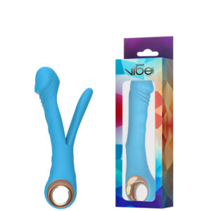 Vibrador Recarregável com Detalhe de Glande, Estimulador Móvel e Alça Metalizada – 10 Modos de Vibração