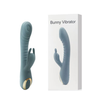 Vibrador Recarregável Ponto G com Estimulador Clitoriano Formato Coelho – 10 Modos de Vibração e 5 Modos de Pulsação na Ponta