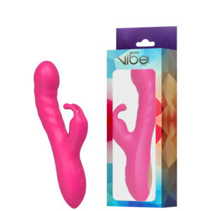 Vibrador Recarregável com Estimulador Clitoriano Formato Coelho – 10 Modos de Vibração