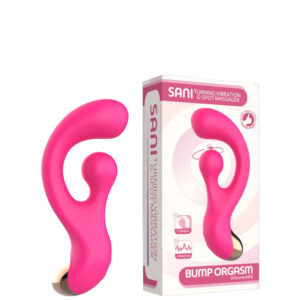 Vibrador Recarregável Ponto G com Estimulador Clitoriano Rotativo – 10 Modos de Vibração e 10 Modos de Rotação