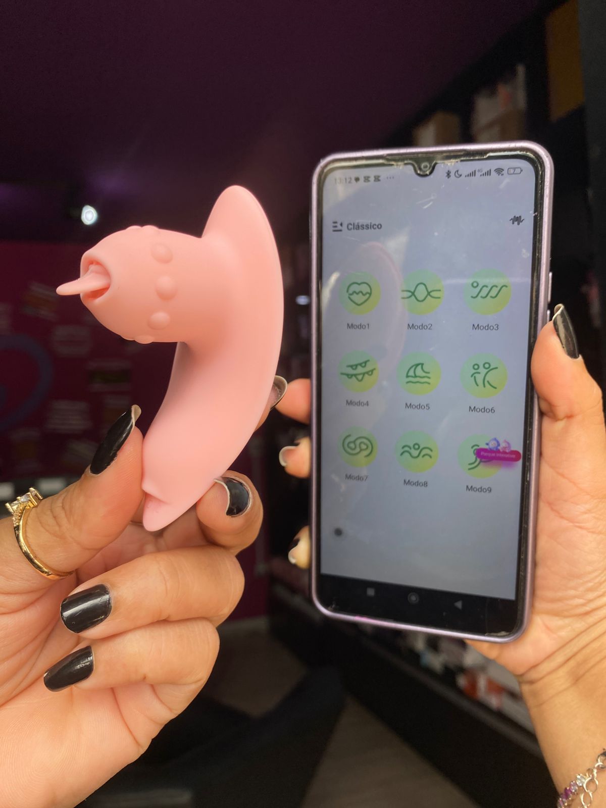 V1br4d0r de Calcinha Via Aplicativo de celular 09 intensidades (LB19) recarregável