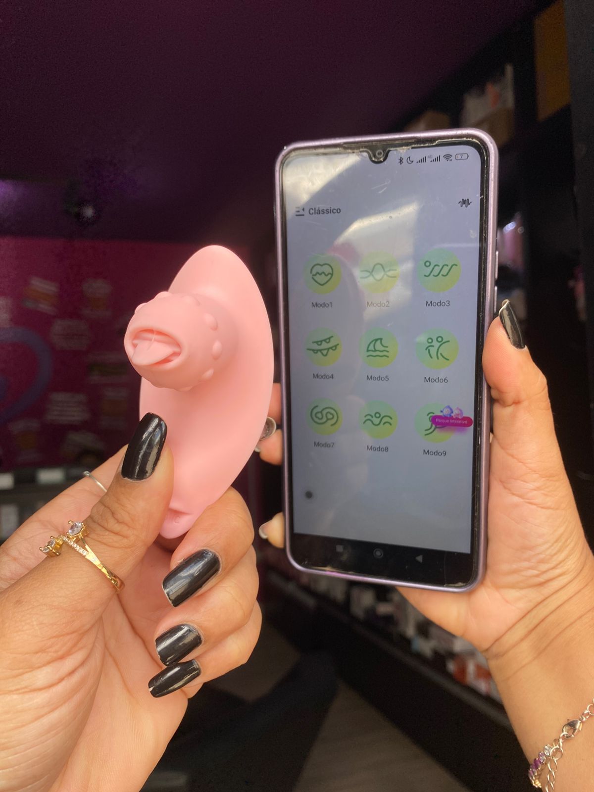 V1br4d0r de Calcinha Via Aplicativo de celular 09 intensidades (LB19) recarregável