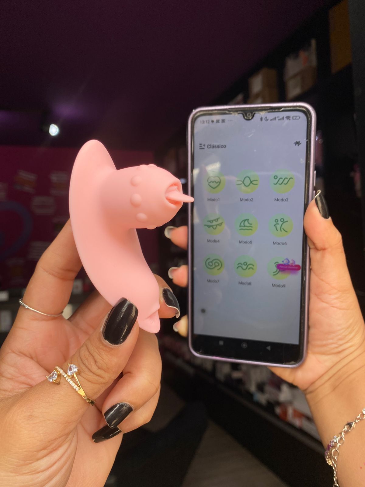 V1br4d0r de Calcinha Via Aplicativo de celular 09 intensidades (LB19) recarregável