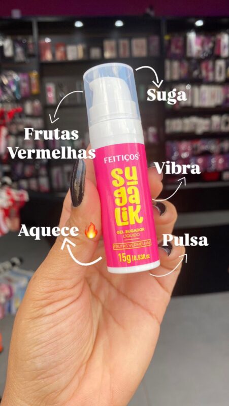Sugalik – Sugador Líquido – Sabor Frutas Vermelhas – 15g – Feitiços Aromáticos