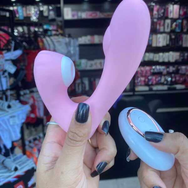 Vibrador com pulsação no clitóris controle sem fio 9 intensidades - recarregável