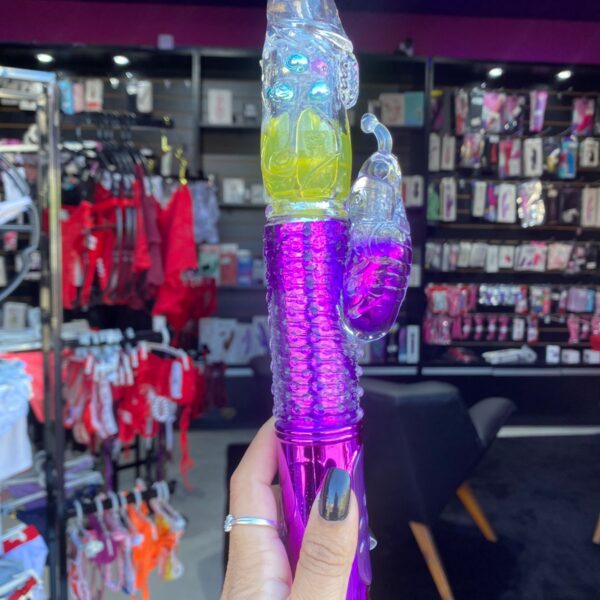 VIBRADOR VAI E VEM BORBOLETA COM 6 NÍVEIS DE ROTAÇÃO E 6 NÍVEIS VIBRAÇÃO