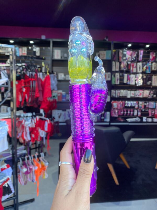 VIBRADOR VAI E VEM BORBOLETA COM 6 NÍVEIS DE ROTAÇÃO E 6 NÍVEIS VIBRAÇÃO
