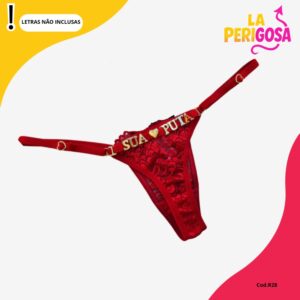 Calcinha personalizável (R28) vermelha