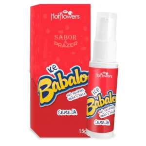 Babaloo UVA Ice Gel Beijável Vibra e Gela 15g Hot Flowers