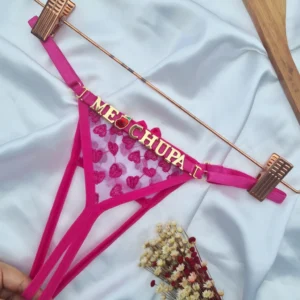 Calcinha secretária com abertura personalizável (S21) pink