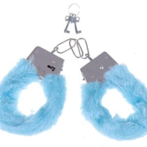 Algema De Metal Com Pelúcia azul claro