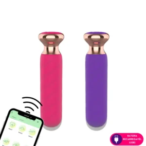 Cápsula vibratória aveludada recarregável por aplicativo de celular 9 intensidades (2415) recarregável
