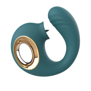 Vibrador ponto G com estimulador de clitóris 10 intensidades (8235) recarregável