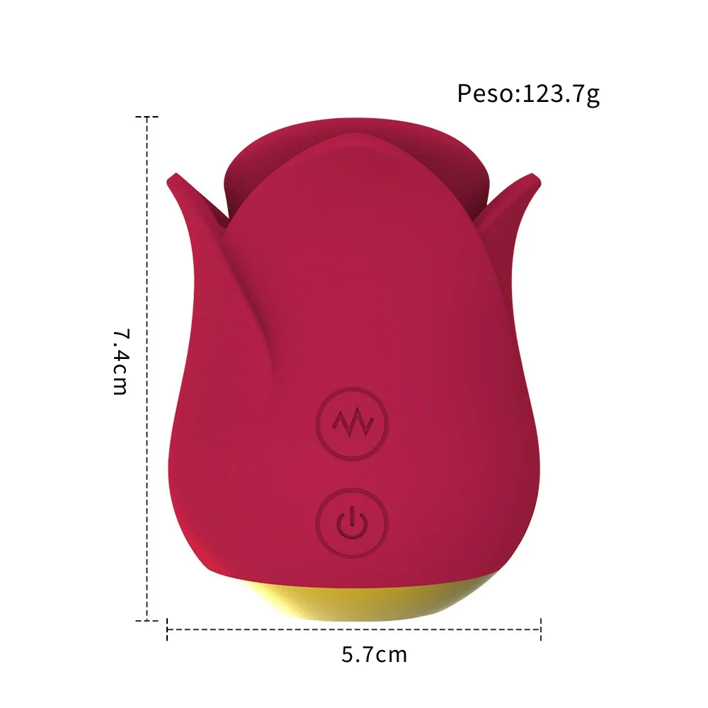 Vibrador de clitóris em formato de flor com língua vibratória 10 intensidades (8510) recarregável — foto 11