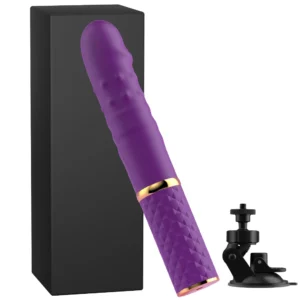 Vibrador vai e vem com ventosa 18 x 7,5 x 5,5cm por aplicativo de celular  (1924) recarregável