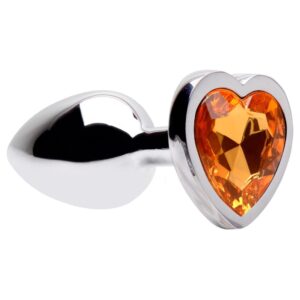 PLUG ANAL COM JOIA de coração tamanho – p (5848) dourado