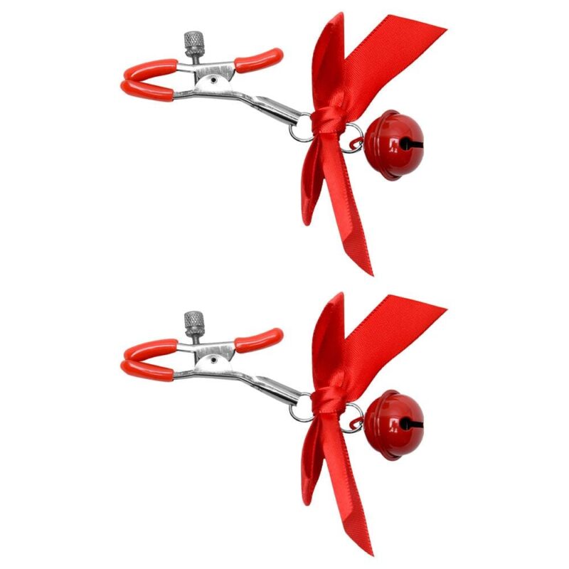 Grampos De Mamilo Com Sino E Laço (9149) vermelho