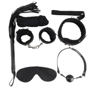 Kit Bondage Deluxe com 7 peças (1804) preto