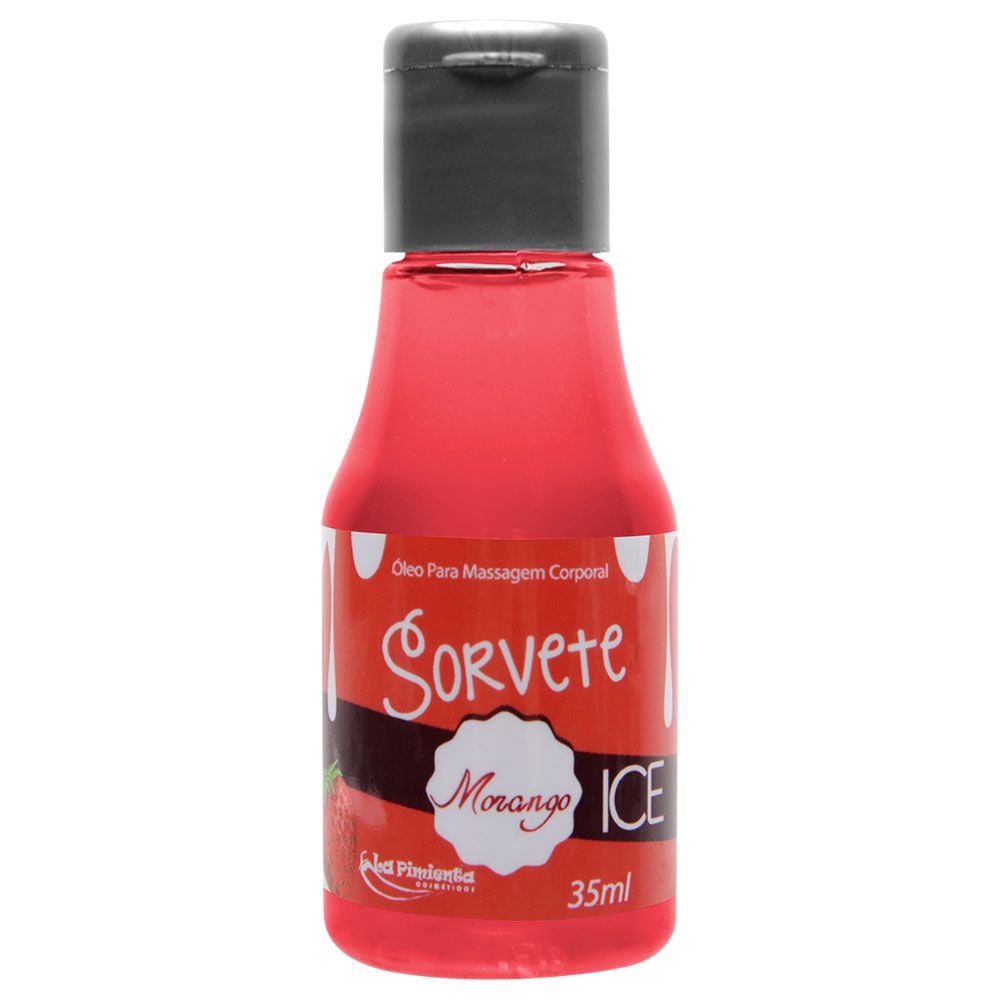 Gel Beijável Sorvete MORANGO Ice 35Ml (esfria)