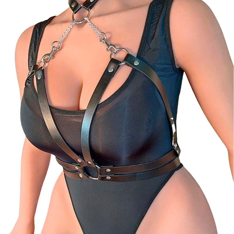 Harness Contorno De Busto Em Couro  (9317)