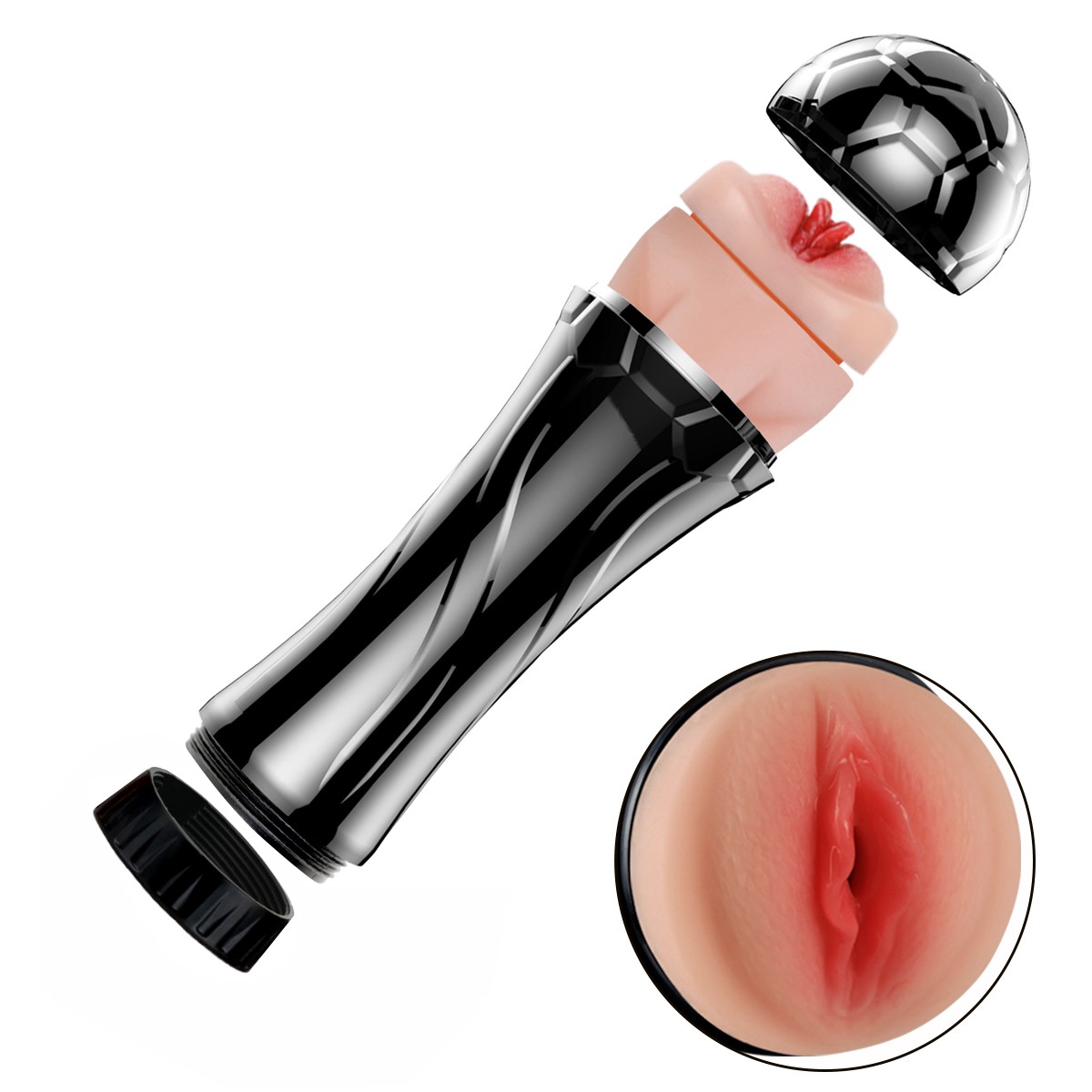 MASTURBADOR MASCULINO VAGINA com vibração TEXTURIZADA (LB2014) — foto 4