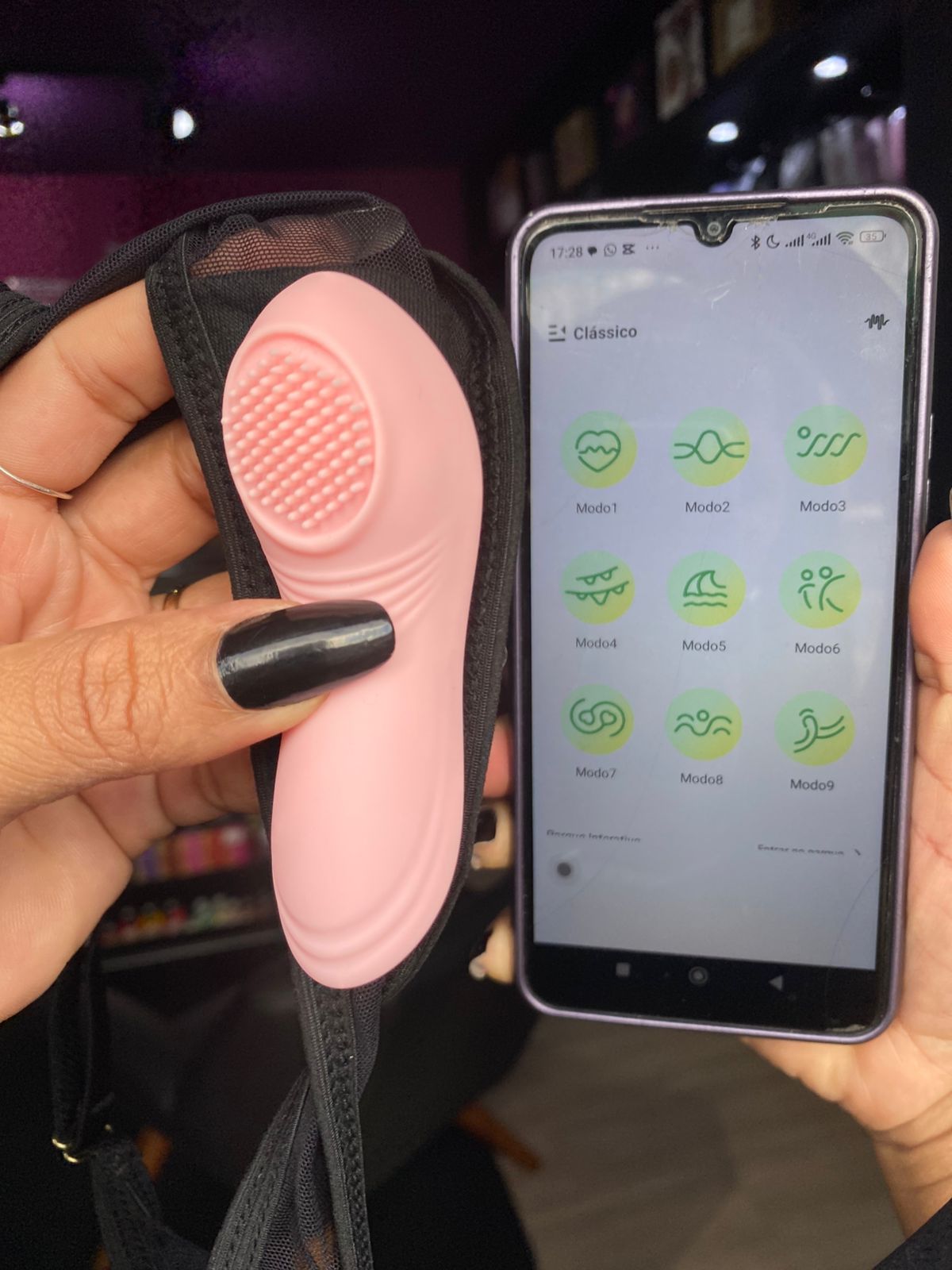 V1br4d0r de calcinha por aplicativo de celular 9 intendidades (3079) recarregável