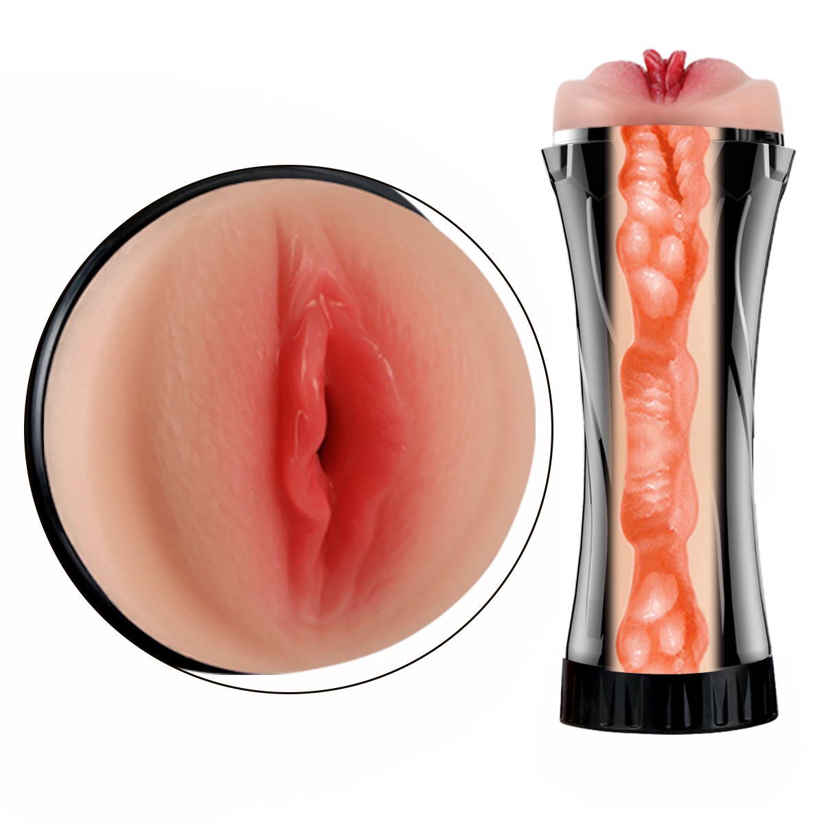 MASTURBADOR MASCULINO VAGINA com vibração TEXTURIZADA (LB2014) — comprar com embalagem discreta na iFody