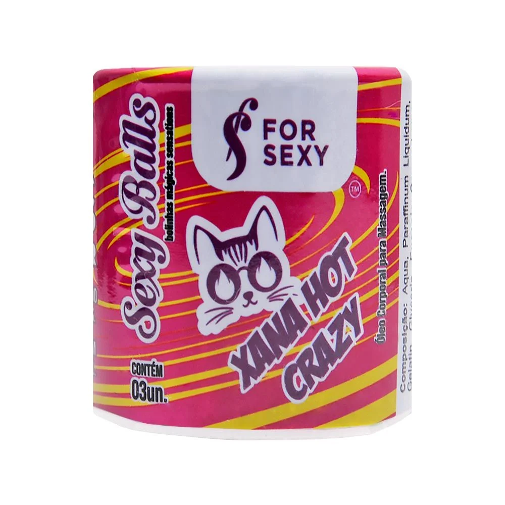 Xana Hot Crazy (esquenta, esfria, vibra) Sexy Ball 03 Unidades For Sexy