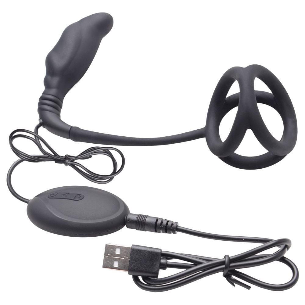 Anel Peniano 10 Vibrações Plug Próstata (AN077) recarregável — foto 6