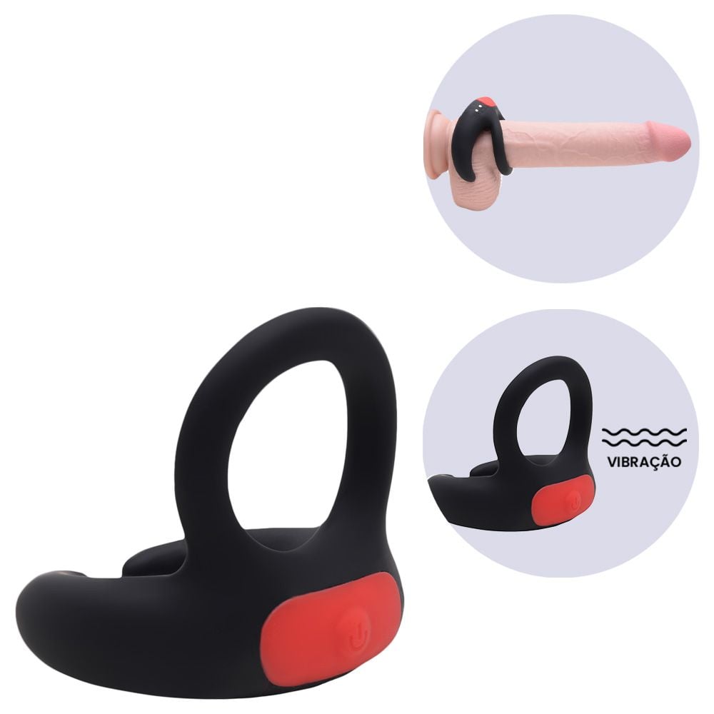 Anel Peniano 7 Vibrações Controle Remoto (AN078) recarregável