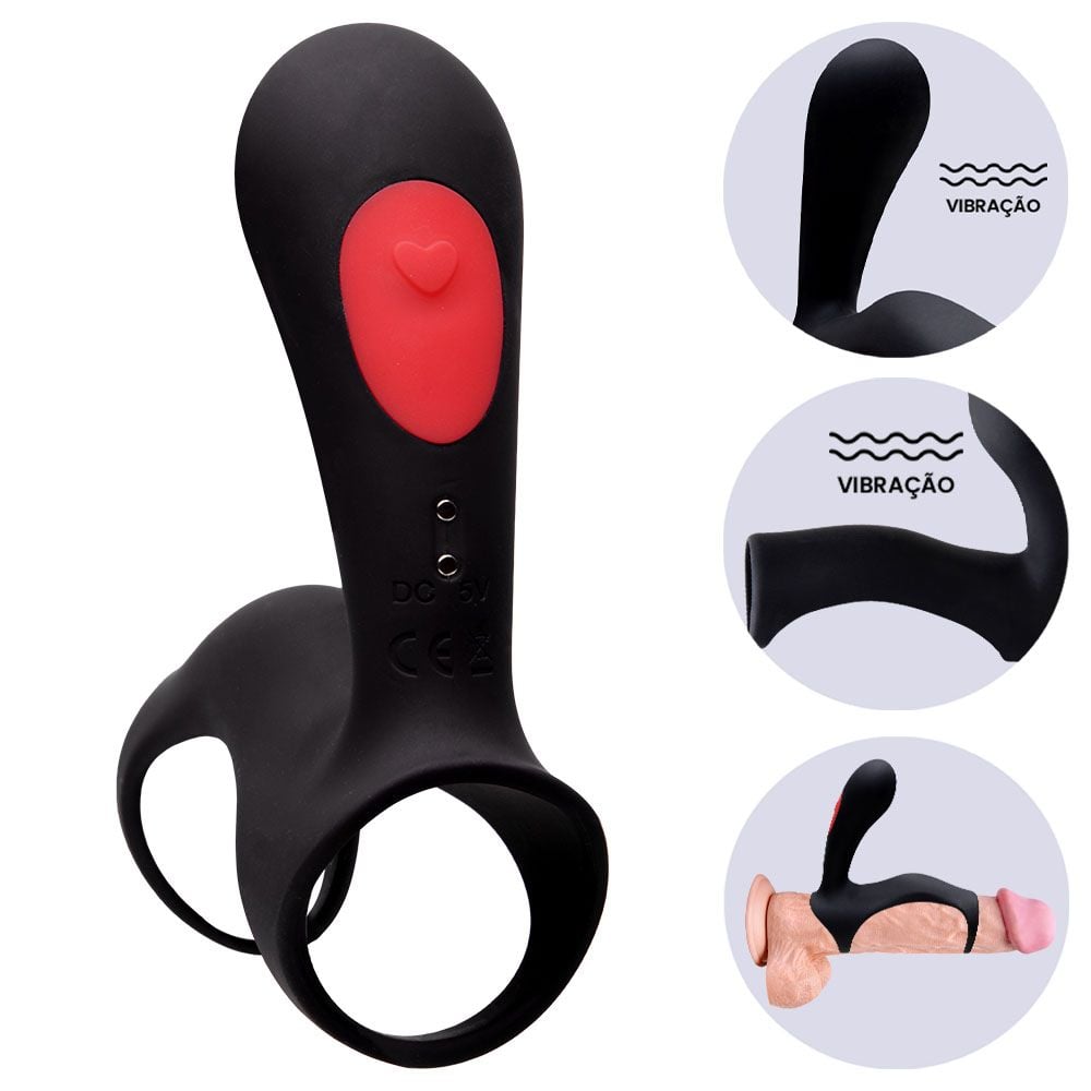 Anel Peniano 7 Vibrações Sem Fio Stamen I-Moon (AN080) recarregável