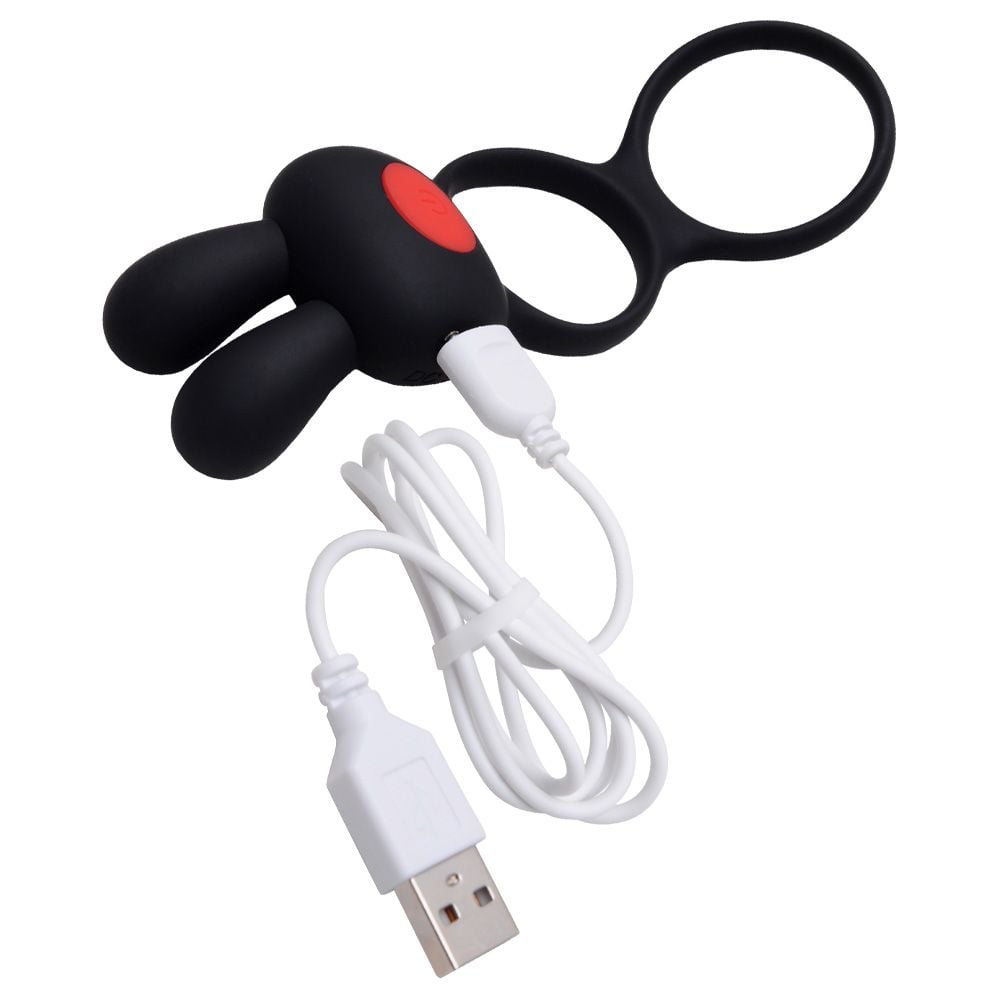 Anel Peniano 3st1mul4d0r Coelho controle sem fio 10 vibrações (An088) recarregável